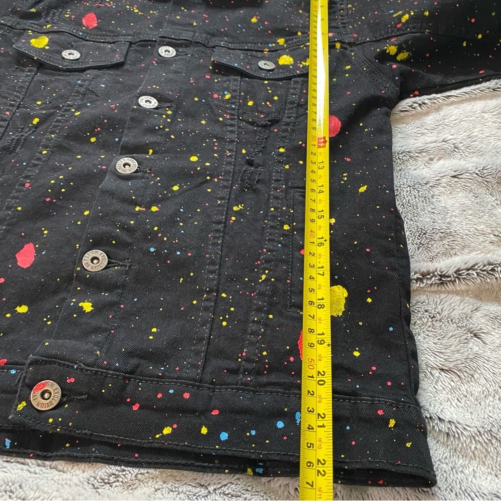 Evolution‎ In Design Denim Jacket Medium Paint Splatter Design C-16161K - Picture 8 of 8